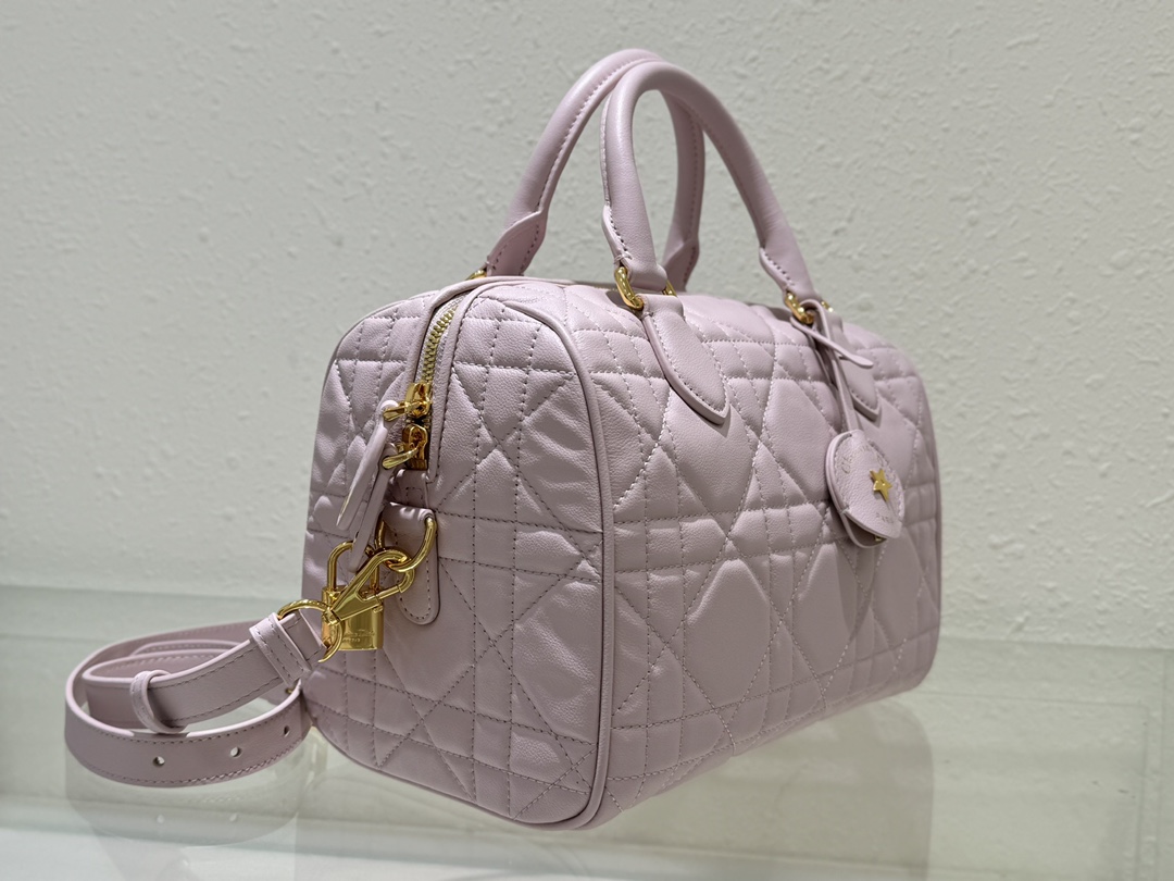 Dior Groove 25 Bag Pale Pink Macrocannage Calfskin